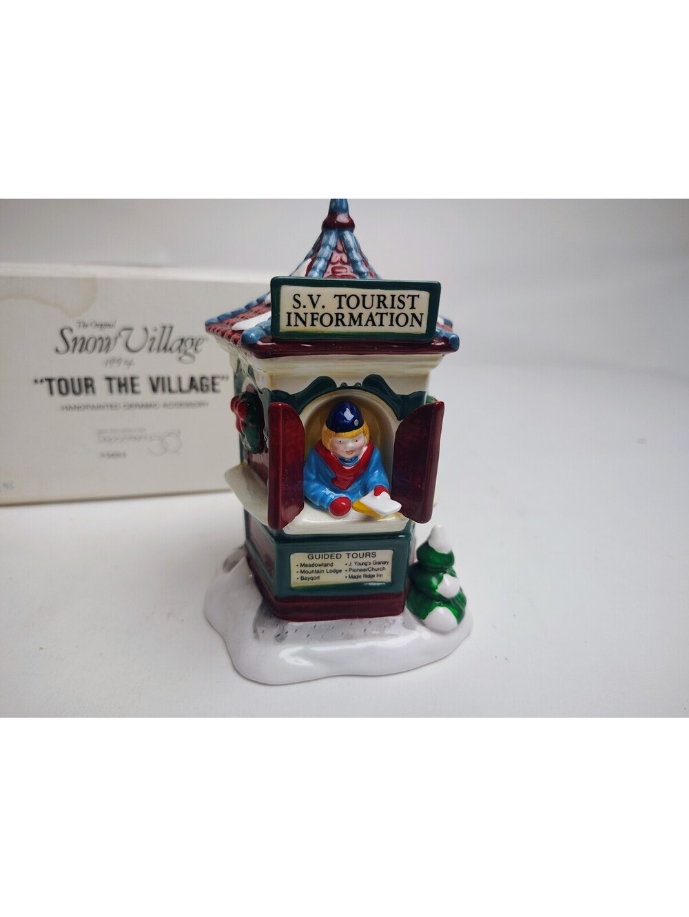 Dept 56 Snow Village Tour The Village 5452-6 Vintage Ceramic Christmas Box